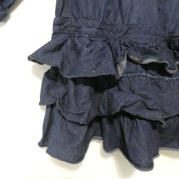 MAGGIE & ZOE | 5T | Blue Denim Dress with Collar and Ruffles - Picture 6 of 16